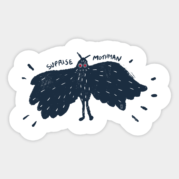 Surprise Mothman Sticker by flywithsparrows